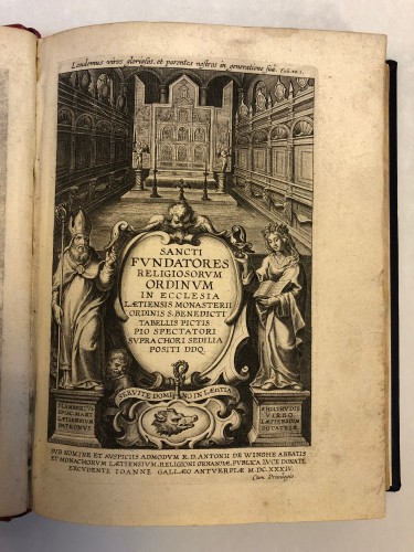 Abrégé des vies des principaux fondateurs des réligions de l’église, representez dans la chour de l’abbaie de S. Lambert de Liessies en Haynaut