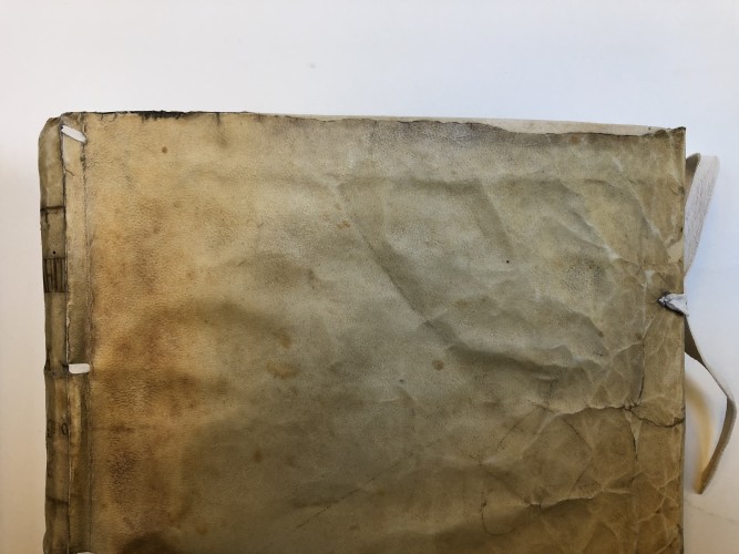 Restoration of a binding in parchment